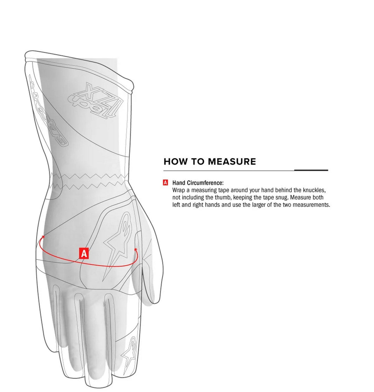 Alpinestars Glove Size Guide