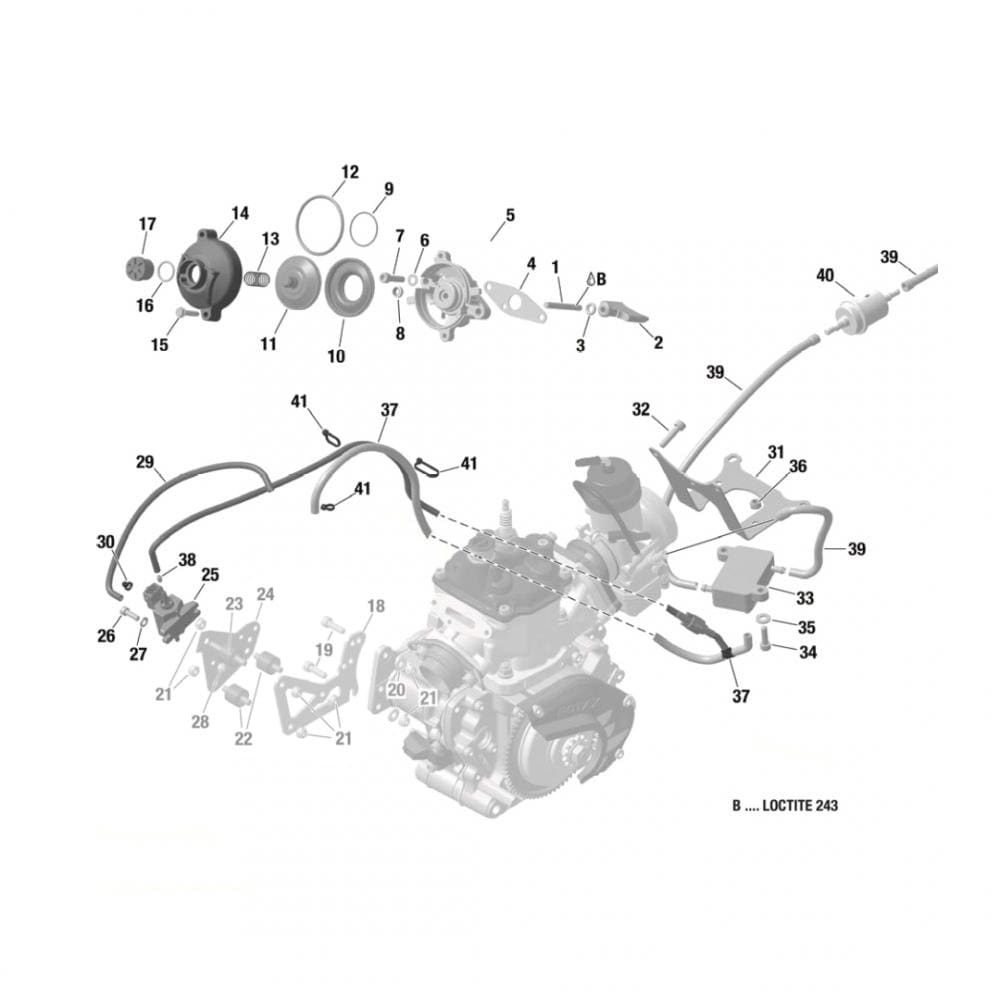 Avgasventil & Bensinpump